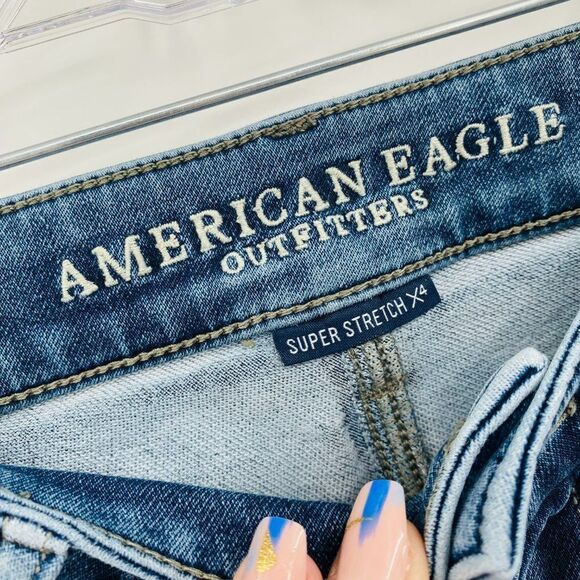 American Eagle Size 4 Medium Wash High Rise Jegging Skinny Jeans - Picture 6 of 9